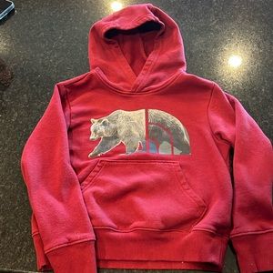 North Face maroon hoodie size 6 boys